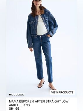 H&M mama maternity before and after jeans